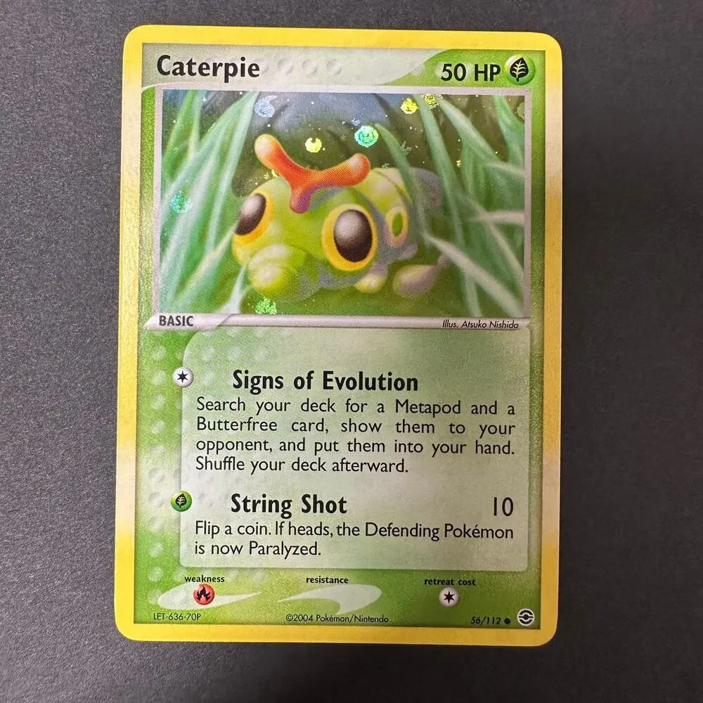 Pokemon TCG Caterpie EX Fire Red Leaf Green 56/112 Reverse Holo NM/LP
